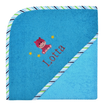 Customizable Baby-Towel - Color: Aqua