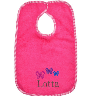 Customizable Baby-Bib– Color: Pink