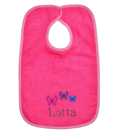 Customizable Baby-Bib– Color: Pink