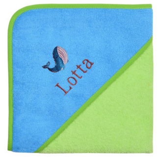 Customizable Baby-Towel - Color:  Limone-ozean