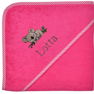 Customizable Baby-Towel - Color: Pink
