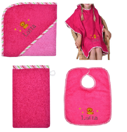 Berry - 4 parts (Poncho, Towel, Bib, Cloth)